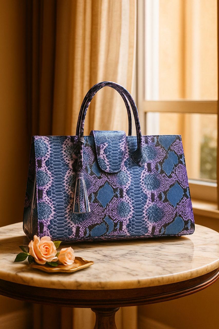 The Nocturne Bleu Leather Bag