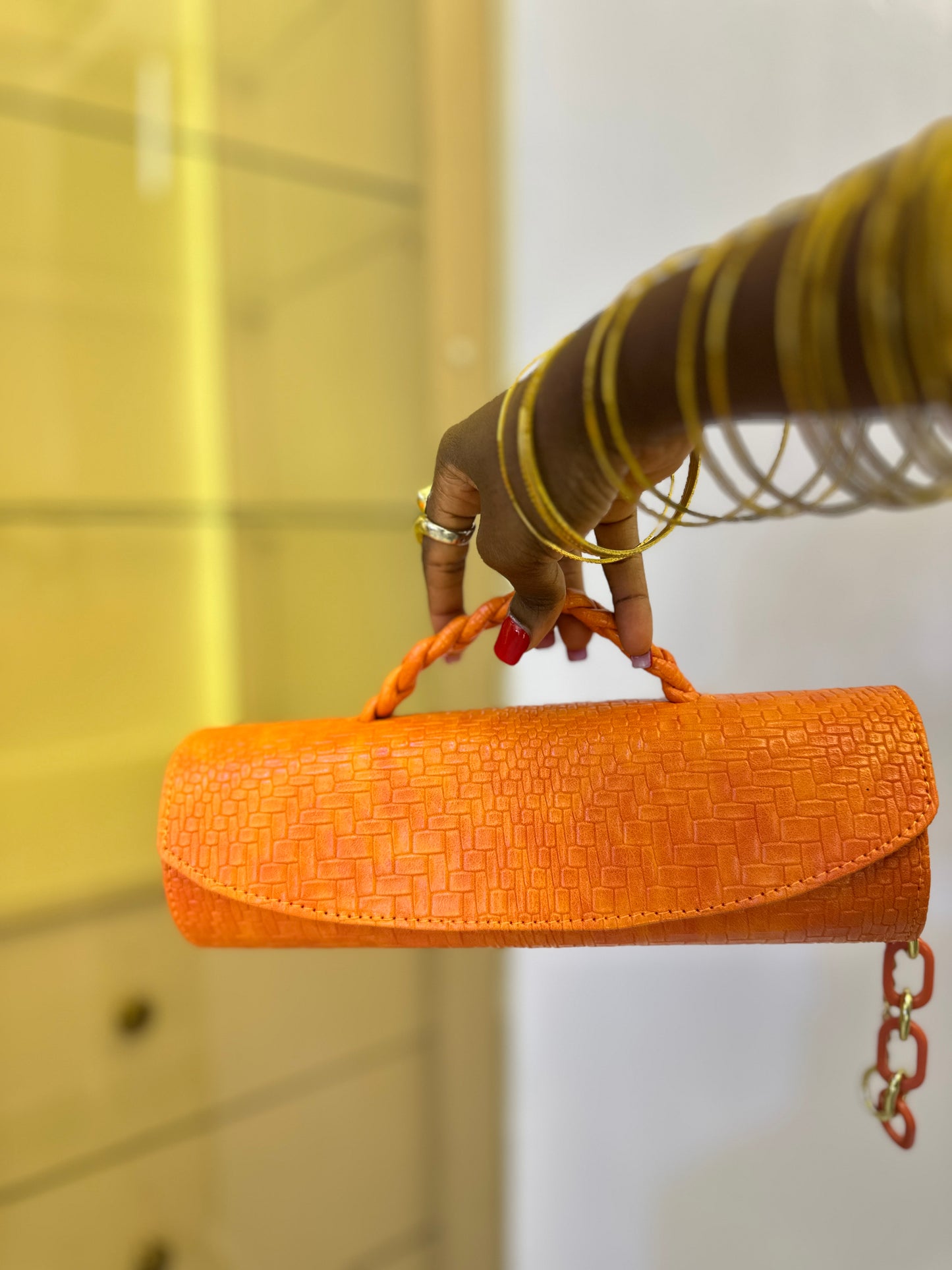 Orange Cylinder Bag - Ini
