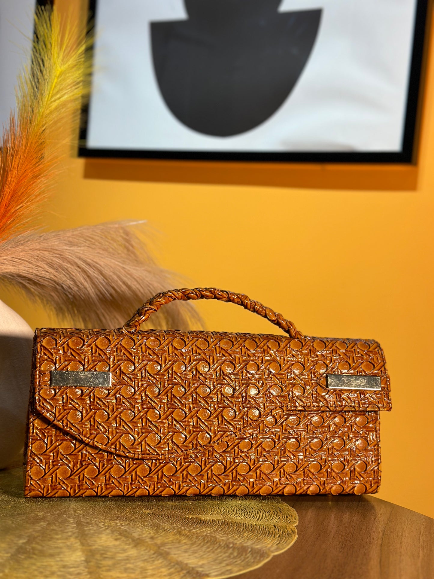 Brown Curved Flap Bag - Joy