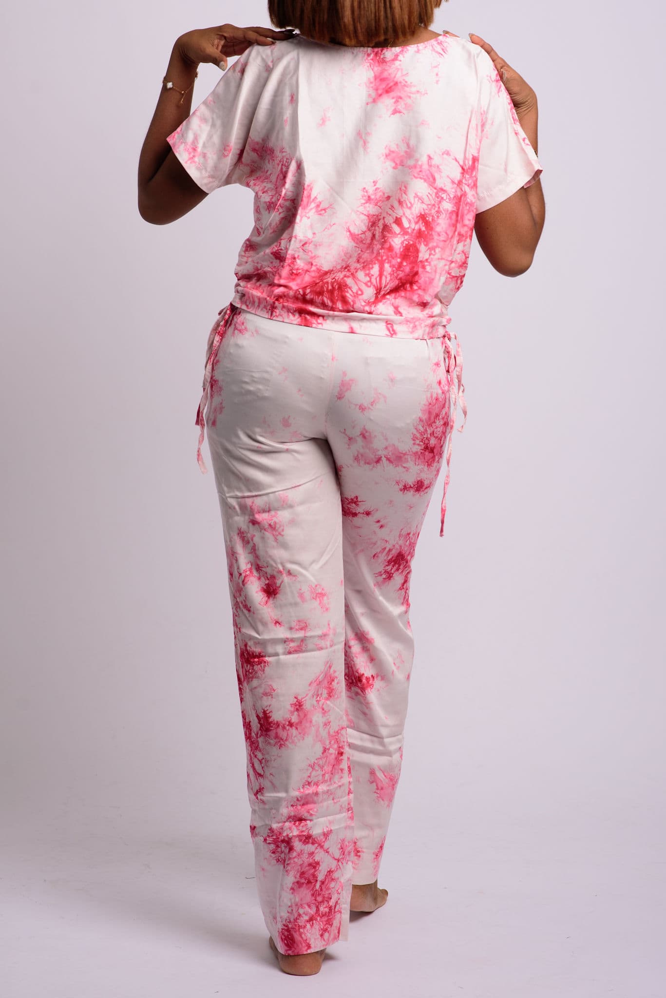 Pink And White Top & Pant