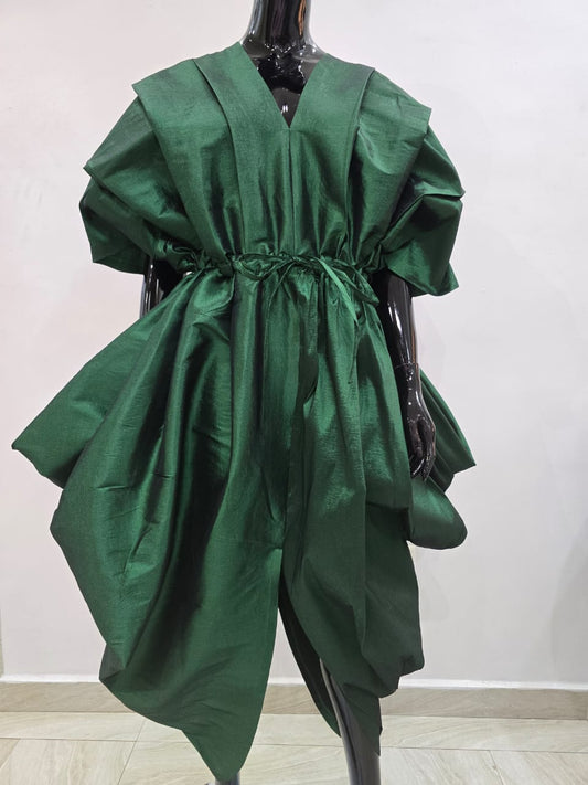 Owambe Dress (Emerald Green)