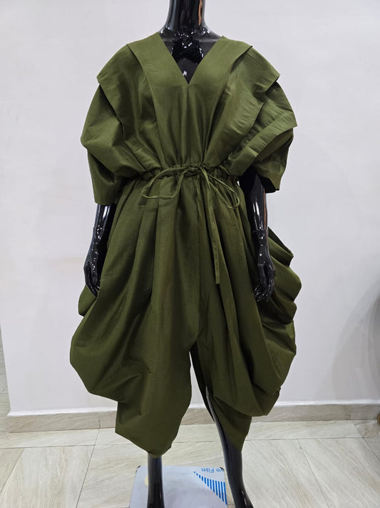 Owambe Dress (Army Green)