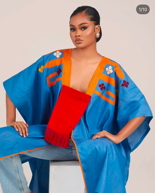 Ehi Poncho (Denim Darker Shade)