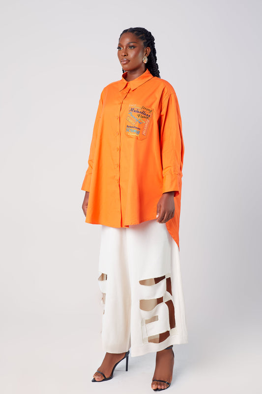 OVERSIZED SHIRT (ORANGE)