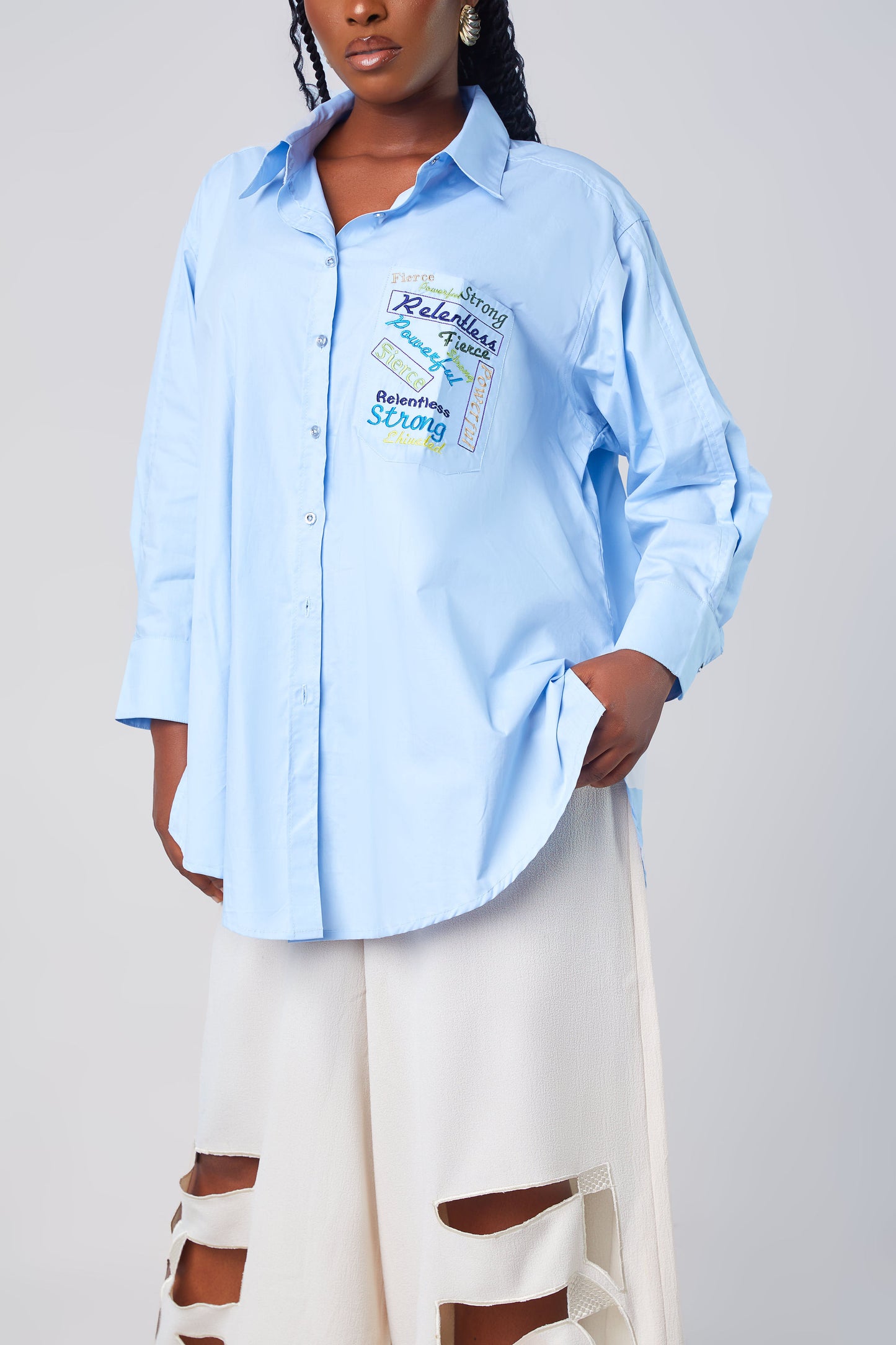 OVERSIZED SHIRT (SKYBLUE)