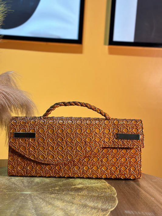 Brown Curved Flap Bag - Joy