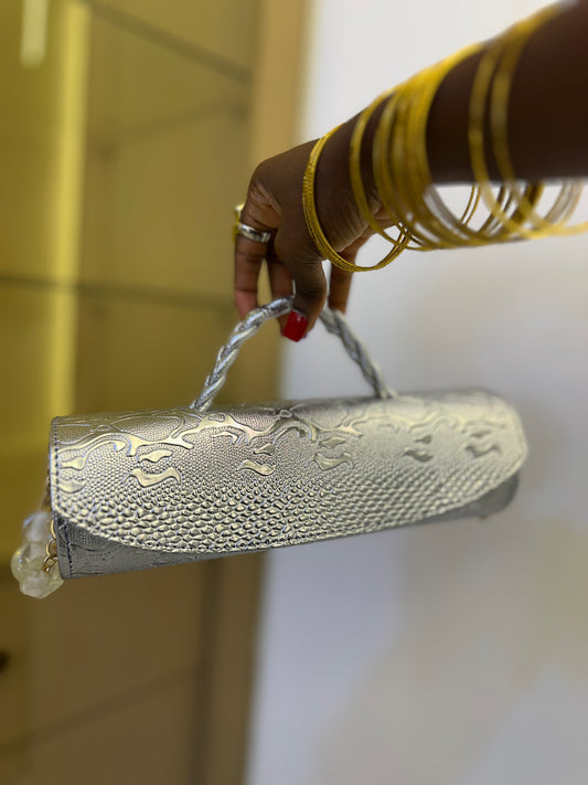Silver Cylinder Bag - Bimpe1