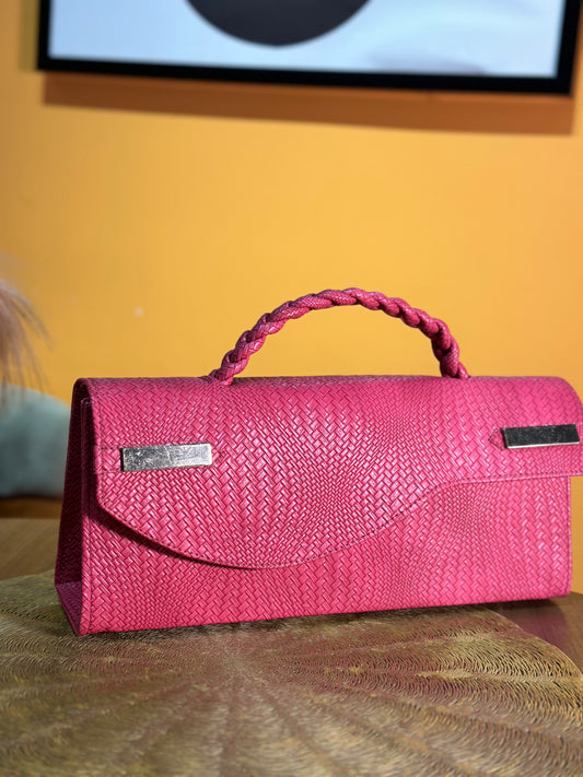 Pink Curved Flap Bag - Bukola