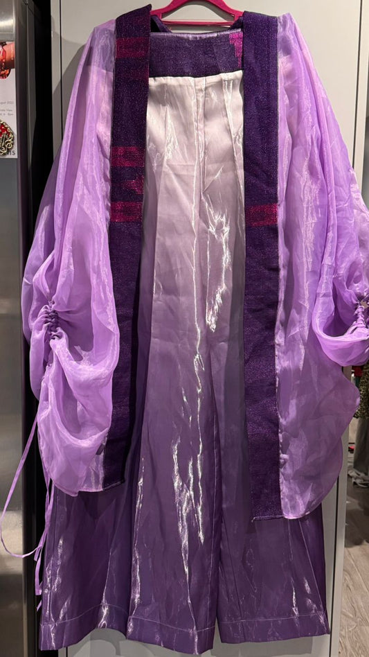 Whispers Of Organdy Kimono Set Purple (M)