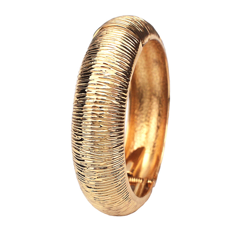 Lined Bangle - Gold