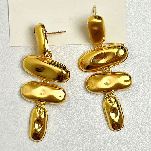 Gold Layered Drop Earrings