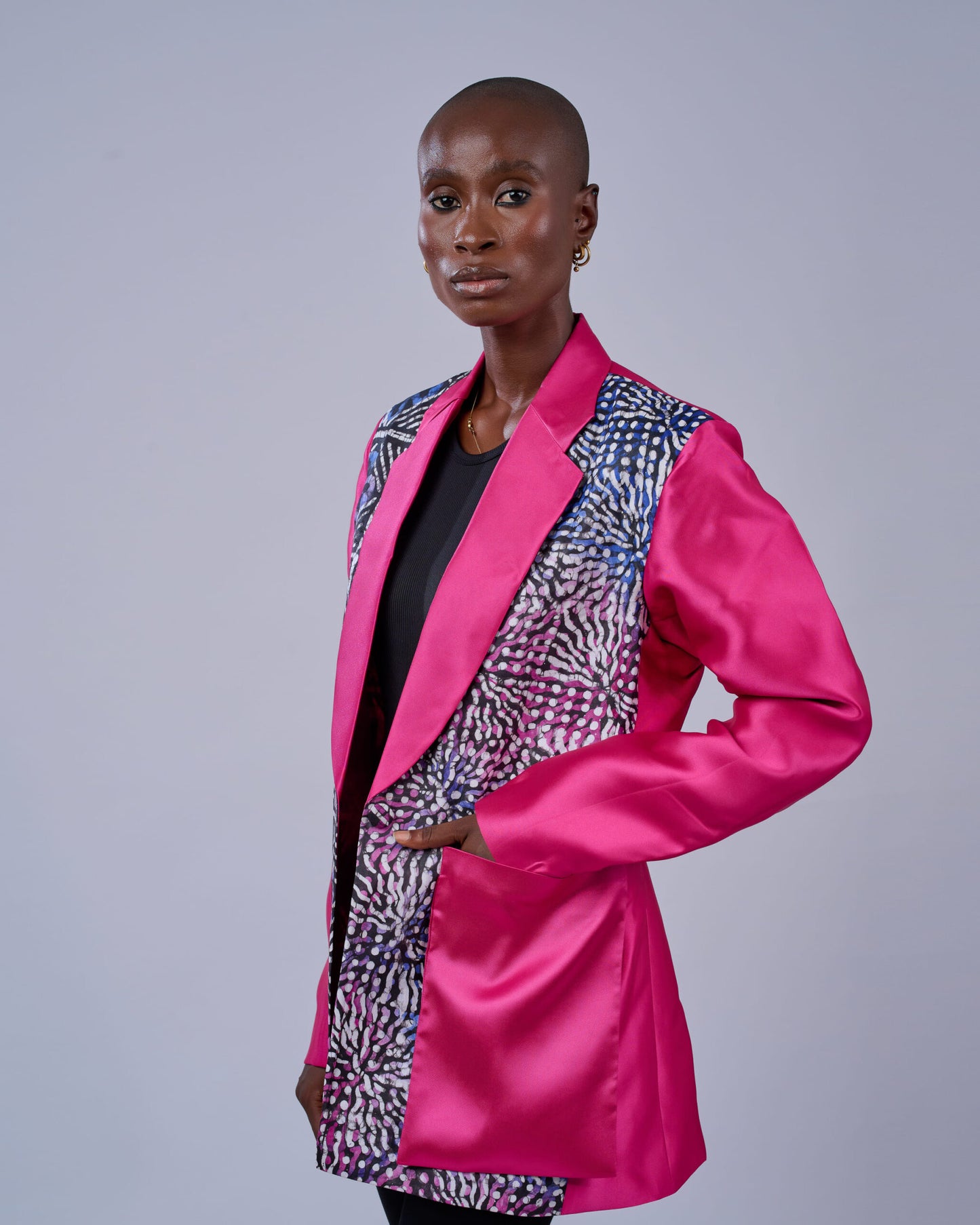 Serwaa Patchwork Jacket (Pink)