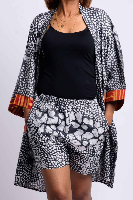 Black & White Kimono and Short