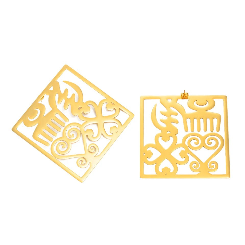 Maxi Adinkra Earrings