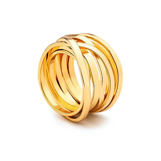 Gold multilayered ring