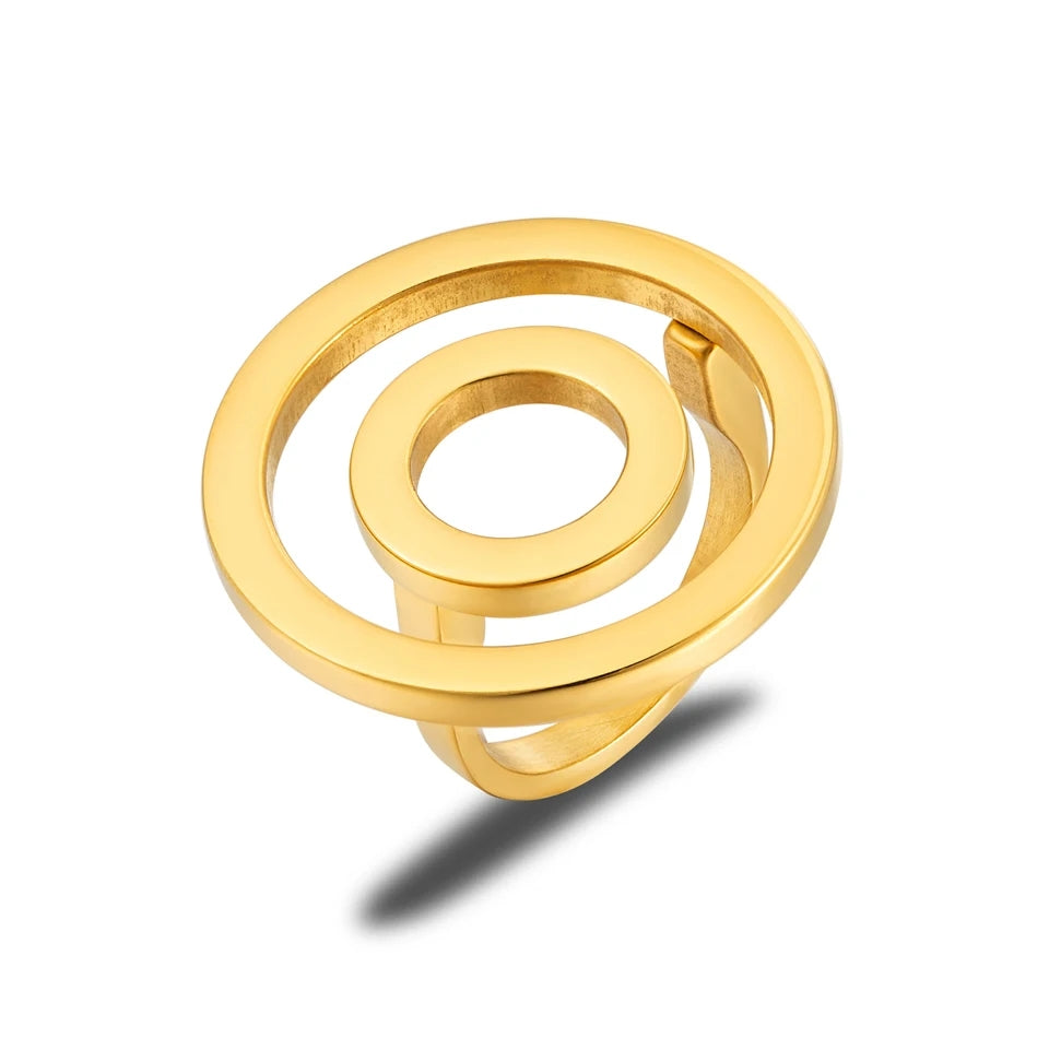 Gold Round/Open Minimalist ring