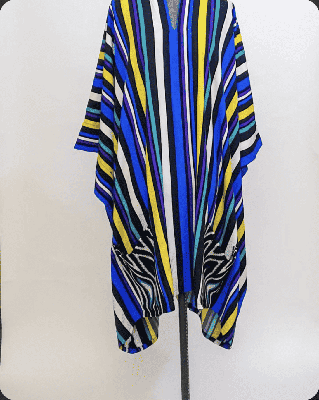 Multi-colored Dashiki (Blue, white and yellow)