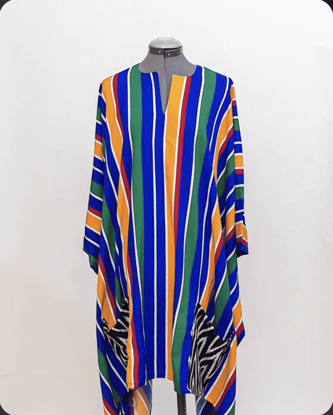 Multi-colored Dashiki (Blue and green)